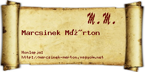 Marcsinek Márton névjegykártya